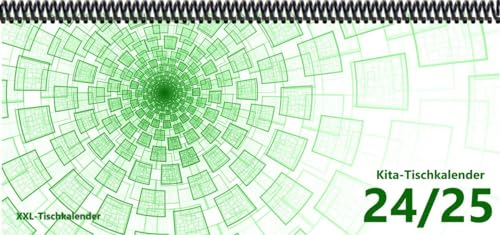 KiTa - Tischkalender 2024/25: XXL-Tischkalender, Bunt-Kalender Tunnel grün 14,5 x 32,5 cm