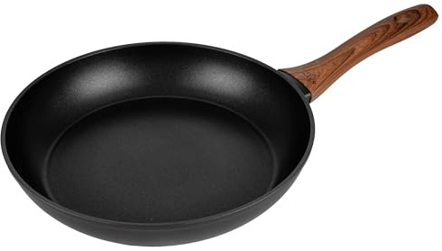 KARL HAUSMANN Bratpfanne Ø 28 cm Aluminium Antihaft Induktion ILAG | Antihaft Pfanne mit ILAG NON-STICK, 5,5 cm hohem Rand, Soft-Touch-Griff in Holzoptik und Induktion
