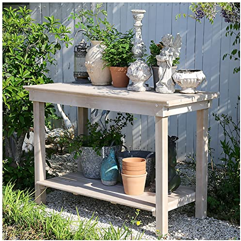 Potting Bench Table with Tabletop, Outdoor Patio Storage Cabinet for Porch, Greenhouse, Backyard - Garden Workstation Shed for Patio and Balcony