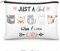 Kajaia Trousse à Maquillage Chat en Toile Trousse de Toilette Femme Petite Trousse de Maquillage Chat avec Fermeture Éclair pour Femmes Filles Amies Cadeau pour Noël Nouvel Anniversaire