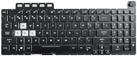 New Replacement Keyboard Compatible with ASUS TUF Gaming 8 F15 FX506 FA506 FA506II FX506H FA506Q FX506L FA506H F17 FX706 FX706L FA706U FX706U FA706 661VUS00 with RGB Colorful Backlit