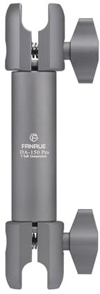 FANAUE DA-ES150PRO Brazo de Doble Enchufe Compatible con RAM mounts B tamaño Adaptador Cabeza de Bola de 1 Pulgada y Soporte para Celular de Moto Soporte para Celular de Bicicleta