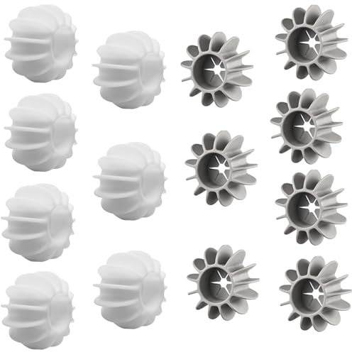 BOBOZHONG Bolas de Secado,14 Piezas Bolas de Secadora de Lavadora,Bolas de Lavado para Chaquetas de plumón,Bolas de Secadora Antiarrugas Reutilizables,Acelera el Secado(4 x 2 cm)