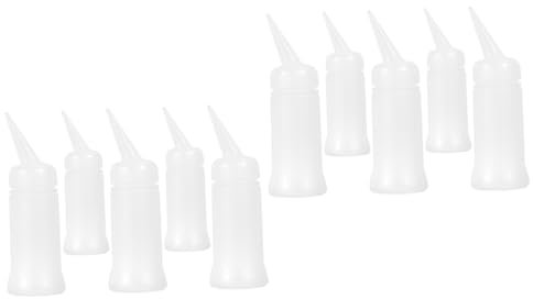 Beavorty 10 Stk Sprühflasche haarsprüher flasche spritzflaschen spray bottle shampoo bottle Wurzelkamm- Lotionsapplikator Haarfärbemittel Shampoo-Behälter Haarsprayflaschen Weiß