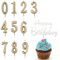 Ronoza 10 Stück Roségold Geburtstagskerzen Zahlen 0-9, Kerzen Geburtstag, Geburtstagskerze, Geburtstagskerzen für Torte, Kerze 0-9, Kerzen Zahlen mit Silber Happy Birthday Cake Topper
