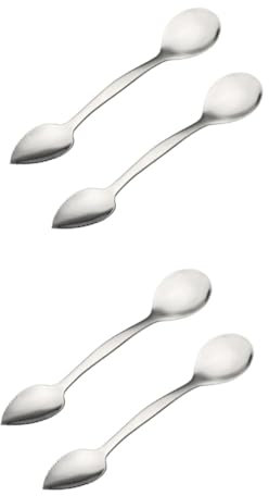 Alipis Cucchiaio Da Kiwi Cucchiaio Pompelmo 4 Pz in Acciaio Inossidabile Da Frutta Da Pompelmo in Acciaio Inossidabile Cucchiai Di o Paletta Da Scavo