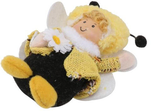 HONMEET 1stück Knitted Bee Doll Kreatives Festival-dekorationsspielzeug Kuscheltier Für Kinderzimmer Wohnzimmer Und Garten Hautfreundlich Leicht Zu Reinigen Für Feste Und