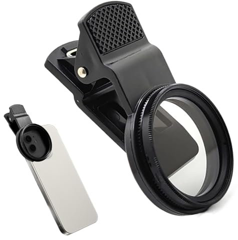 52mm Circular Polarising Filter, Clip-on Filter Mobile Phone Polarizer Filter Circular Polarizing CPL Ultra Slim Ultra Definition Reduce Glare Polarizer Reflect Light Removal for Enhanced Photography