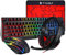 Hanzete TF800 Quattro Pezzi Gaming Combo Tastiera 104 Tasti Mouse Luce Respirante 4 colori Mouse 3.5mm Gaming Headset Tappetino per Mouse Antiscivolo