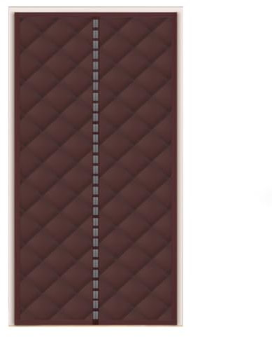 Cozomiz Wärmeschutzvorhang Magnet Thermo Türvorhang Thermovorhang Wasserdicht Verdunklungsgardine Winddicht Geräuschisolierung Isolier Schutz Panel-Isolierung 90x205cm (B x H) Braun