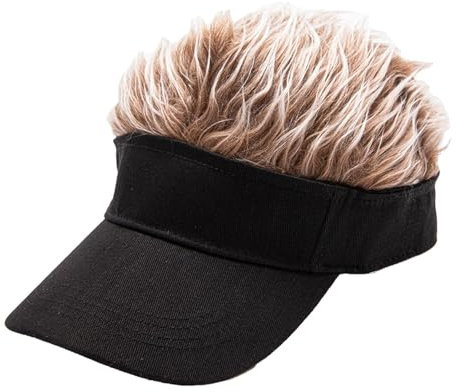 CVDYWDJIE 1 Stück Perücken-Baseballkappe, Verstellbare Baseballkappe, Outdoor-Kappe Für Herren, Lustiger Sonnenhut, Modische Perückenkappe