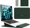 Hinnwer 11 11,6 12 Zoll Laptoptasche Hülle mit Ipad Pro 12.9 MacBook Air M1 2020/Surface/Acer/Asus/Dell/Fujitsu/Lenovo/HP/Samsung/Sony, Wasserabweisend Sleeve Case mit Zubehörtasche Grün