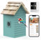 LASTO0LS Smart Bird House, Vogelfütterung mit Kamera - Ai Vogelart Identifizierung, 1080P HD Fotos, Innen 2.4G-Wi-Fi, 1.5In Fokus