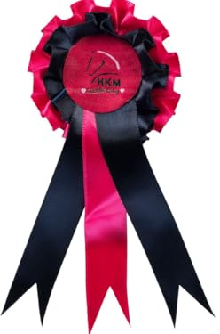 HKM Cuddle Pony Competition rosette Navy/Pink One Size