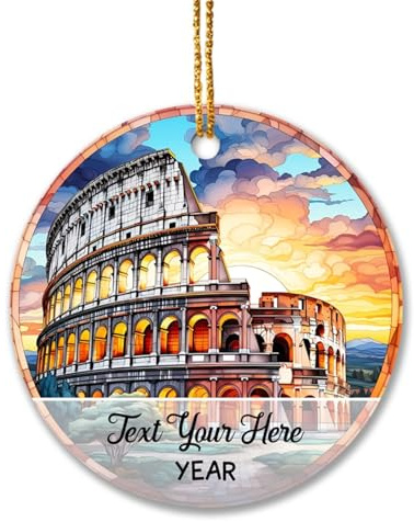 Rom Kolosseum Italien Geschenkanhänger Keramik Weihnachten Ornamente Mit Schnur Weihnachtsanhänger