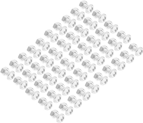 DOITOOL 100 Sets Greenhouse Nut and Square Head Bolt Kit Aluminium Nuts Bolts Greenhouse Repair Accessories Multipurpose Fasteners for Frame Building and Maintenance