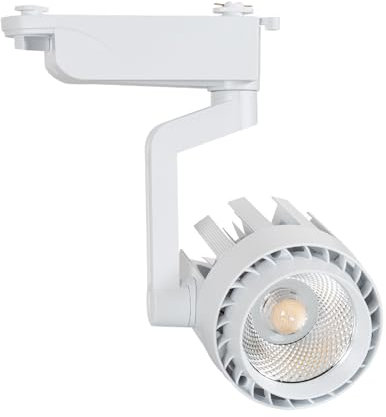 LEDKIA LIGHTING - LED Schienenstrahler 30W Dora | 1-Phasenstromschiene | 3000 lm Lichtstrom | COB Technologie | Aluminium, Weiß, 4000K Neutralweiß, 1 Stück (1er Pack)