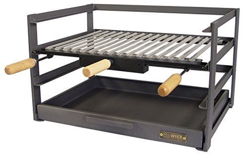 Imex El Zorro - Cajón para Barbacoa con Parrilla Inoxidable | 57x41x35 cm | Diseño Robusto y Compacto para Parrilladas al Aire Libre