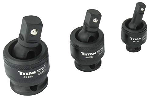 Titan 3Pc Impact Socket Universal Joint Set
