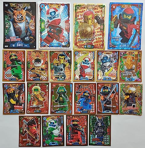 Lego Ninjago Serie 2,3,4,5 - Limitierte Gold Karten Trading Card XXL und Normal Karten aus den Ninjago Serien