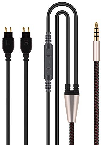 HanSnby Audiokabel- 鈥� kompatibel mit Sennheiser HD525 HD545 HD565 HD580 HD600 HD650 Kopfh枚rer und kompatibel mit Samsung Galaxy Huawei Android mit integriertem Mikrofon und Lautst盲rkeregler