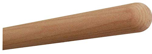 TIBU Buche unbehandelt Holz Handlauf Geländer 30-500 cm Wandhandlauf Wand Treppe ohne Halter, Länge: 1500 mm / 150 cm / 1,5 m Enden: Halbkugel gefräst