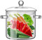 ZHXY Pentola in Vetro Trasparente Resistente al Calore Piano Cottura pentola,tegame in Vetro borosilicato,pentola in Vetro Trasparente,2.6 l.