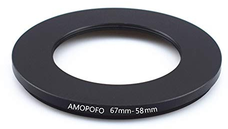 Anillo de filtros de cámara de 67 mm a 58 mm, compatible con todos los lentes de cámara de 67 mm a 58 mm UV CPL filtro, anillo de 67 a 58 mm