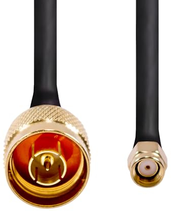 JARFT 3m WLAN Koaxial- Antennenkabel, Verbindungskabel, RF240, N-Stecker auf RP-SMA Stecker