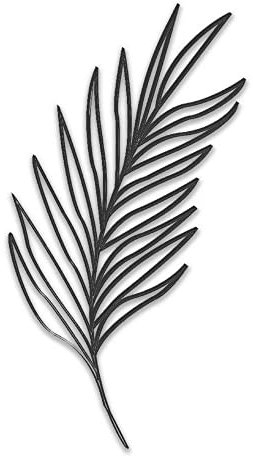 STC Déco Murale en Métal Feuille de Palmier - 80 cm