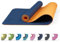 KEPLIN Yoga & Exercise Mat with Carry Strap, Large Non-Slip Comfortable Training & Workout Floor Mat for Home or Outdoor, Gym, Pilates, Gymnastics, HiiT, Stretching & Meditation (Orange & Blue)