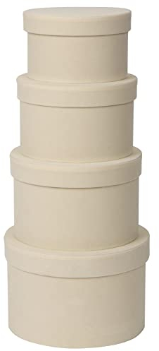 Oairse 4er-Set Geschenkbox aus Samt mit Deckel Geschenkbox Geschenkschachtel Karton Pappschachteln Ordnungsboxen Geschenkkarton Schmuckschachtel Geschenkbox Geburtstag muttertagsgeschenk, Weiß