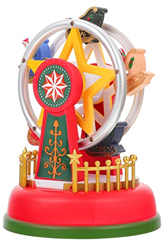 HOMSFOU Weihnachts-Riesenrad, Himmelsrad, Dekoration, Spieluhr, Weihnachtsdekoration, einzigartig, leuchtend