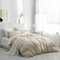 Lanqinglv Bettwäsche 155x220cm Beige 100% Weiche und Angenehme Mikrofaser Uni Einfarbig Bettbezug Deckenbezug mit Reißverschluss und Kissenbezüge 80x80cm