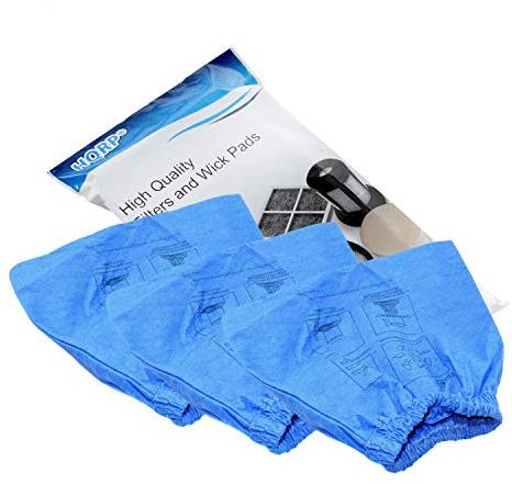 HQRP Lot de 3 Filtres en Tissu compatible avec Parkside PNTS 1200 1250 1300 1400 A1 B2 C3 E4 H4 F5 Aspirateurs, Bleu