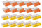 Vasalat Wago 2273 - Morsetto a 3/5 fili, 2,5 mm², set di morsetti di collegamento, trasparente/arancione/giallo/grigio chiaro
