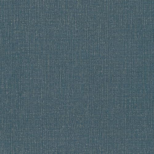Profhome Tapete mit metallischen Akzenten 386944-GU Vliestapete blau petrol gold 0,53 m x 10,05 m / 5,33 m2