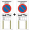 AUA SIGNALETIQUE -Lot de 2 Panneaux De Chantier AKILUX 5mm - STATIONNEMENT GÊNANT TRAVAUX- 400x1000 mm