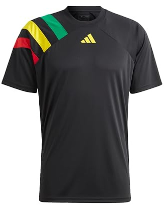 Adidas Herren Jersey (Short Sleeve) Fortore23 JSY, Black/Team Green/Team Yellow/Team Colleg Red, IK5737, 3XL