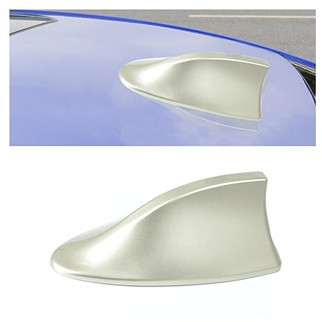 CGEAMDY Auto Haifischflossen-Antenne Abdeckung Verkleidung, FM/AM-Antenne, Hergestellt Aus ABS, Geringer Windwiderstand, für SUV, Trucks, Vans, Auto Tuning (Gold)