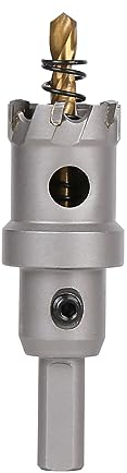 Vearter 25mm Coronas para Metal, Broca de Carburo Sierra Perforadora TCT Cortador para Metal Duro, Acero Inoxidable, Acero Dulce, Aleación de Aluminio, Cobre, Hierro, Plástico, Fibra de Vidrio