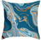 CEVAN Leinen Kissenbezüge Deko Kissenbezug Sitzbank Blau Braun Kissenbezüge XXL Kissenhülle Indisch Marmor Textur Kissenbezüge Sofa Dekor 45x45 cm