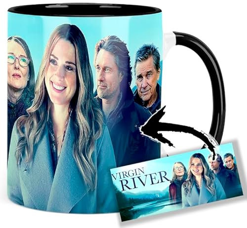 Virgin River Martin Henderson Stacey Farber Annette Otoole Tim Matheson Tasse Innen & Henkel Schwarz Keramikbecher Mug