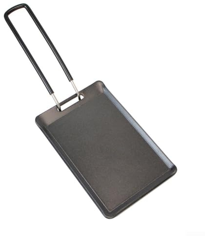 DAZZLEEX Plaque de cuisson en fonte avec poignées, plaque antiadhésive carrée pour steak, teppanyaki