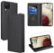Vauki Cover per Samsung Galaxy A12/M12/A12 Nacho con 1 Vetro Temperato Custodia in Pelle PU Slot Schede Flip TPU Silicone Case Supporto Stand Magnetica Antiurto Caso per Samsung A12/M12 6.5, Nero