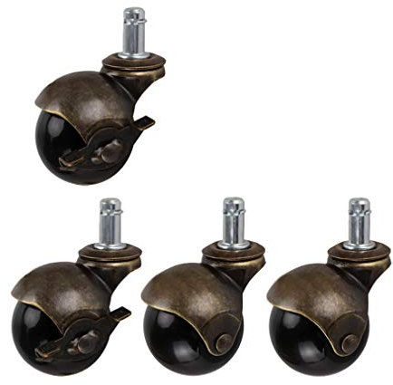 Rollen 2 Zoll sphärische Nylon Universal Möbelrolle Vintage verzinkte Halterung Lenkrolle Räder Bürostuhl Rad Ersatzräder Sofa Schrank Couchtisch 4 Stück