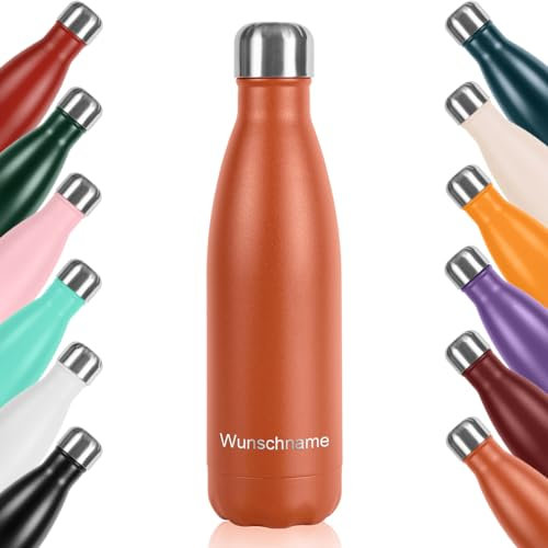 polar-effekt Gourde en acier inoxydable 500 ml orange personnalisée – Durable et sans BPA