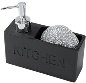 Rordigo Kitchen Dishwasher Liquid Dispenser Storage Box Set, Liquid Hand Refill Bottle with Cleaning Sponge Holder, Fine Workmanship