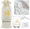 DEARLIVES 30th Birthday Wine Glasses, Personalised 30th Presents, Gold Wine Glass Gifts, 17 Oz Bottle Bags