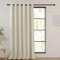 PONY DANCE Blackout Curtain for Bedroom - Hotel Room Divider Curtains Thermal Eyelet Top 90 inch Drop for Living Room Light Blocking Window Covering for Sliding Glass Door, 1 PC, 90x90 in, Light Beige
